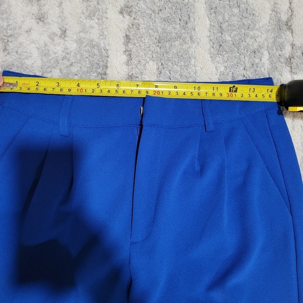 Happily Grey Womens Vibrant Blue Wide-Leg Pants Size 3 - Picture 9 of 9